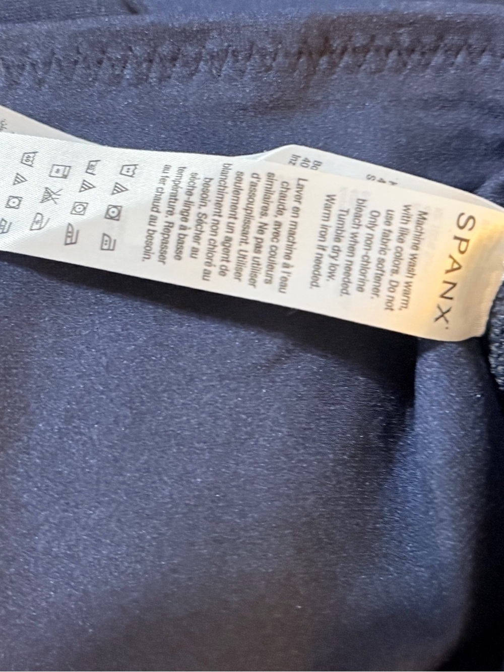 SPANX Navy High Rise Shaping Capri Leggings XL Pull On Activewear Workout Shape - Picture 5 of 8